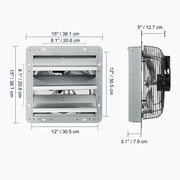 Load image into Gallery viewer, SucceBuy Shutter Exhaust Fan AC/ EC-motor 10-Speed Adjustable Wall Mount Attic Ventilation and Cooling for Greenhouses Garages