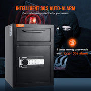 Load image into Gallery viewer, SucceBuy 1.7/2.5Cub Depository Safe Deposit Safe Electronic Code Lock&2 Keys Business Drop Slot Safe for Cash Mail in Home Hotle - AMOCART