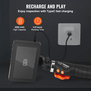 Load image into Gallery viewer, SucceBuy Articulating Borescope Camera with Light Two-way Articulated Endoscope Inspection with 6.4mm Tiny Lens 5" 1080P Screen