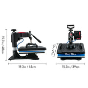 Load image into Gallery viewer, SucceBuy Heat Press 5in1 Heat Press Machine 12x15in Clamshell Sublimation Transfer Printer Digital Precise Temperature Control
