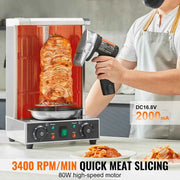 Load image into Gallery viewer, Amocart Electric Shawarma Knife, Cordless Battery Professional Turkish Knife Commercial Stainless Steel Gyro Cutter