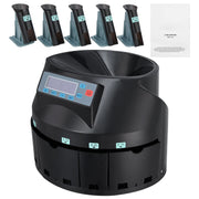 Load image into Gallery viewer, SucceBuy 230/300 Coins/Min USD Coin Sorter Wrapper Professional Electric Automatic Machine LED Display for School Shop Bank Home