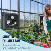 Load image into Gallery viewer, SucceBuy Shutter Exhaust Fan AC/ EC-motor 10-Speed Adjustable Wall Mount Attic Ventilation and Cooling for Greenhouses Garages