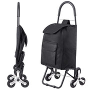Load image into Gallery viewer, SucceBuy 36L 110Lbs Grocery Cart Folding Shopping Cart Hand-pulled Trolley Household Portable Storage Stair Climbing Handcart