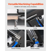 Load image into Gallery viewer, Amocart 8x16in 550W Benchtop Lathe Machine Variable Speed & 0.0003in Spindle Accuracy Metal Gear for Processing Precision Parts