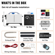 Load image into Gallery viewer, Amocart Diesel Air Heater 12V Truck Heater Parking Heater with LCD Remote Control Diesel Heater for RV Truck Boat Car Trailer