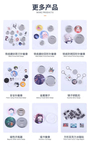 Load image into Gallery viewer, SucceBuy 25MM-75MM Badge Maker Machine DIY Button Pin with 100 Set Free Parts Press Kit Circle Manufacture Button Making Tool