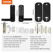 Load image into Gallery viewer, SucceBuy Mechanical Keyless Entry Door Lock Single/Double -Sided 14 Digit Keypad and Handle Embedded