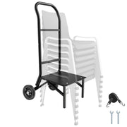 Bild in Galerie-Viewer laden, Amocart 150LBS Folding Chair Rack Metal Chair Storage Cart with Rubber Wheels Push-Style Chair Holder for Stacking 10 Chairs