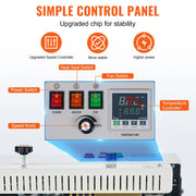 Load image into Gallery viewer, SucceBuy Horizontal Bag Band Sealing Machine Continuous Band Sealer Machine Carbon Steel for 0.02-0.8 mm Plastic Bags Films