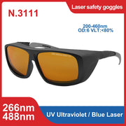 Load image into Gallery viewer, Laser Safety Glasses 190-2000nm 10600nm OD6 CO2 Laser Protection goggles 1064 532 200-2000nm IPL laser glasses Laser protection