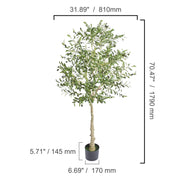 Load image into Gallery viewer, Amocart Artificial Olive Tree 4/5/6FT Tall Faux Plant Secure PE Material Anti-Tip Tilt Protection Low-Maintenance Tree for Home