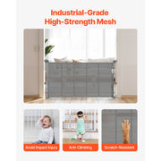 Bild in Galerie-Viewer laden, Amocart 55/71/110in Retractable Baby Gate 34in Tall Extends Wide Retractable Gate for Kids Pets Mesh Material Easy to Install