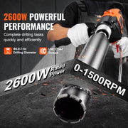Bild in Galerie-Viewer laden, Amocart 2000W/2600W Handheld Core Drill Machine Drilling Diameter Wet&Dry Diamond Core Drill Rig Rugged Concrete Core Drill