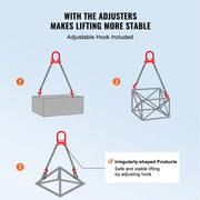 Load image into Gallery viewer, SucceBuy 3T 5ft Lifting Sling Chain 5/16 inch G80 Lifting Chains with 2 Leg Grab Hooks for Engine Hoist Engine Lift Chain