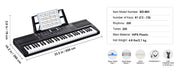 Bild in Galerie-Viewer laden, SucceBuy 61 Key Digital Keyboard Piano Electric Portable Piano 200 Tones 200 Rhythms or 600 Tones 500 Rhythms for Beginner Use