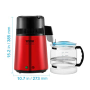Load image into Gallery viewer, Amocart Water Distiller 4L 1.05 Gallon Pure Water Purifier Filter For Home Countertop750W Distilled Water Maker Stainless Steel