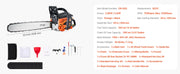 Load image into Gallery viewer, Amocart Gas Chainsaw Gasoline Powered Chain Saw Handheld Cordless Petrol Chainsaws for Tree Wood Branch Cutting Tree Trimming