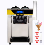 Load image into Gallery viewer, Amocart 22-30 L/H Soft Ice Cream Machines Commercial Tricolor Desktop Sweet Cone Freezing Equipment Vending Machine