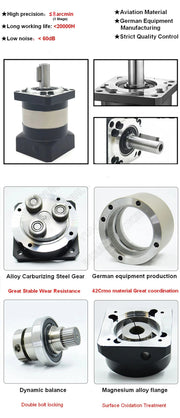 Bild in Galerie-Viewer laden, Nema23 Nema34 Nema 42 Planetary Reducer Ratio 5:1 10:1 for 60 80 90 130mm Servo Motor 57mm 86mm Motor High Precision Gearbox