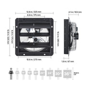 Load image into Gallery viewer, Amocart 10/12/14/18 inch Shutter Exhaust Fan Wall Mounted Attic Vent Fan with Variable Speed Controller AC Motor for Greenhouse
