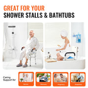 Load image into Gallery viewer, SucceBuy Shower Chair Adjustable Height Bench Bath Chair for Elderly Disabled Shower Chair for Inside Shower Bathtub 400/350lb - AMOCART
