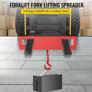 Load image into Gallery viewer, SucceBuy Forklift Lifting Hoist Swivel Hook Mobile Crane 4400 lbs 2 Ton Lift Mobile Crane Attachments for Garage Workshop