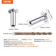 Load image into Gallery viewer, SucceBuy 121/81/101 Pack T316 Stainless Steel Protector Sleeves for 1/8" or 3/16" Wire Rope Cable Railing