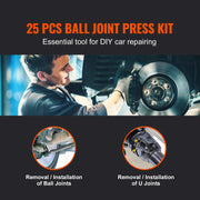 Bild in Galerie-Viewer laden, Amocart Ball Joint Press Kit 25 pcs Tool Kit C-press Ball joint Remove&Install Tool Heavy Duty Ball Joint Repair Kit for Repair