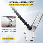 Load image into Gallery viewer, SucceBuy 24in Pipe Chain Wrench 6.7in Dia Capacity Carbon Steel Heavy Duty Manuel Strap Oil Fuel Filter Wrench Hand Removal Tool - AMOCART