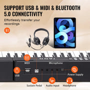 Load image into Gallery viewer, Amocart 88 Key Digital Piano Keyboard Semi Weighted Keys Full Size Electric Portable Keyboard Piano Set 1000Tones for Beginners