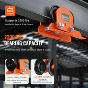 Charger l'image dans la visionneuse de galerie, Amocart Electric Hoist Manual Trolley 2200 lbs/1T Capacity for PA200 PA250 PA300 PA400 PA500 Push Beam Trolley with Dual Wheels