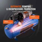 Load image into Gallery viewer, SucceBuy 12V Air Compressor with Tank 1.6 Gallon/6 L 120 psi Onboard Air Compressor System for Train Air Horns Inflating Tires