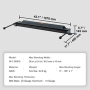 Load image into Gallery viewer, SucceBuy Box and Pan Brake 24Inch/36Inch/ 48Inch 0-130 Degrees Sheet Metal Bending Brake Portable Metal Bender for Metal Bending