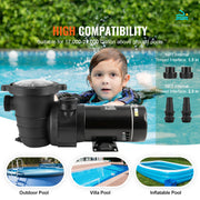Load image into Gallery viewer, Amocart Above Ground Pool Pump 1HP/1.5HP/2HP Single Speed with Filter Basket for Above Ground Pools Hot Tubs Spas UL Certified