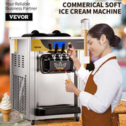Load image into Gallery viewer, Amocart 22-30 L/H Soft Ice Cream Machines Commercial Tricolor Desktop Sweet Cone Freezing Equipment Vending Machine