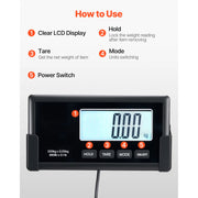 Load image into Gallery viewer, SucceBuy 0.1lbs Accuracy 660lbs Digital Shipping Scale with LCD Display Hold/Tare Function & AC/DC Power Supply Fit for Packages - AMOCART