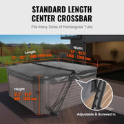 Bild in Galerie-Viewer laden, SucceBuy Hot Tub Cover Lift Spa Cover Lift Height 31.5"-41.3" Width 57"-92.5" Adjustable Installed Underneath Both Side Suitable