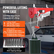 Bild in Galerie-Viewer laden, Amocart 2200 lbs Electric Hoist Single/Double Slings Lift Crane Hoist with Wireless/Wired Control Electric Winch for Garage