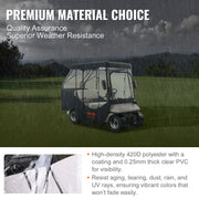 Bild in Galerie-Viewer laden, Amocart Golf Cart Enclosure 420D Polyester Driving Enclosure with 4-Sided Transparent Windows 4 Passenger Club Car Cover