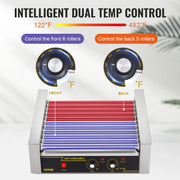 Load image into Gallery viewer, Amocart 5/7/11 Rods Commercial Hot Dog Roller Electric Sausage Maker Barbecue Grill Machine for Camping Party Home Appliance