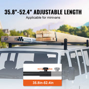 Bild in Galerie-Viewer laden, SucceBuy Van Roof Ladder Rack 2/3 Bars Alloy Steel Roof Racks 500/750 LBS Capacity Rain-Gutter Roof Rack Van Ladder Rack for Van