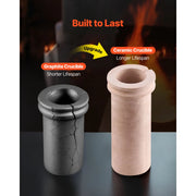Bild in Galerie-Viewer laden, Amocart Electric Melting Furnace Electric Metal Smelter Foundry Metal Smelting Machine Ceramic Crucible Gold Smelting Kit