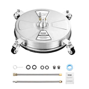 Bild in Galerie-Viewer laden, Amocart Pressure Washer Surface Cleaner PE/Stainless Steel Pressure Washer Attachments with 4 Wheels for Concrete Patio Deck