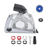 Load image into Gallery viewer, SucceBuy Cutting Dust Shroud for Angle Grinders Universal 4-5 in Angle with 6 Clamping Washers & 5 in Diamond Grinding Cup Wheel - AMOCART