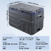 Charger l'image dans la visionneuse de galerie, Amocart 8L to 75L Car Refrigerator Fridge Portable Icebox Single&Dual Zone w/Blue Tooth Temp Adjustable for Outdoor Camping RV