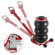 Load image into Gallery viewer, SucceBuy Pneumatic Jack 3 Ton/5 Ton Triple Bag Air Jack Quick Lift Heavy Duty Car Repair Jacks Folding Rod Jacks with Two Wheels