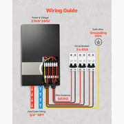 Load image into Gallery viewer, SucceBuy Tankless Electric Water Heater 27/36kW Instant Hot Water Heater Under Sink On Demand for Bathroom Child Security Lock
