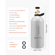 Bild in Galerie-Viewer laden, Amocart CO2 Tank 10 lbs New Aluminum Alloy Cylinder CO2 Air Tank with Light Spray Coating DOT Approved Cylinder for Draft Beer