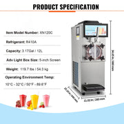 Bild in Galerie-Viewer laden, Amocart Commercial Slushy Machine 12L Singal or Double Tanks Cool and Freeze Modes, Stainless Steel Margarita Smoothie Frozen Drink Maker Slushie Machine for Party Cafes Restaurants Bars Home